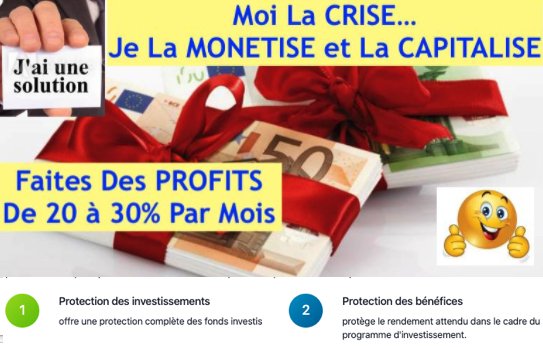 Moi la Crise je la Monétise et la Capitalise